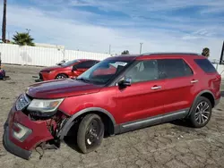 Salvage cars for sale at Van Nuys, CA auction: 2016 Ford Explorer Platinum