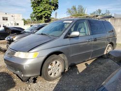 Salvage cars for sale from Copart Opa Locka, FL: 2002 Honda Odyssey EX