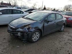 Salvage cars for sale at Lansing, MI auction: 2012 Honda Civic LX