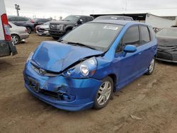 Salvage cars for sale from Copart Brighton, CO: 2008 Honda FIT Sport