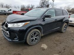 Toyota Highlander salvage cars for sale: 2017 Toyota Highlander LE