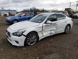 Salvage cars for sale from Copart Hillsborough, NJ: 2018 Infiniti Q50 Luxe