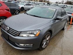 Salvage cars for sale at Bridgeton, MO auction: 2014 Volkswagen Passat SEL