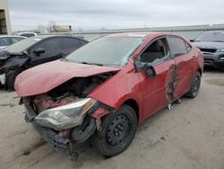 Salvage cars for sale at Kansas City, KS auction: 2016 Toyota Corolla L