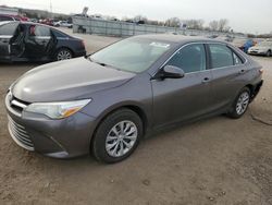 Salvage cars for sale at Kansas City, KS auction: 2015 Toyota Camry LE
