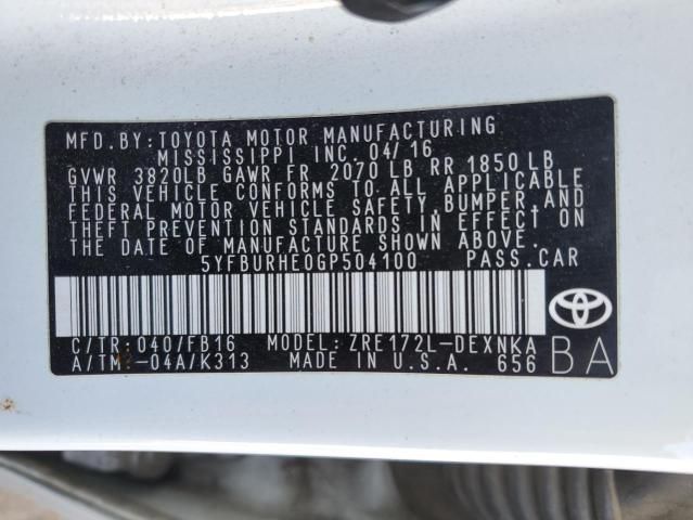 2016 Toyota Corolla L