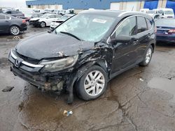 Salvage cars for sale at Woodhaven, MI auction: 2015 Honda CR-V EXL