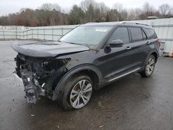 Salvage cars for sale at Assonet, MA auction: 2020 Ford Explorer Platinum