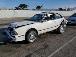 Salvage cars for sale from Copart Van Nuys, CA: 1989 BMW 635 CSI Automatic