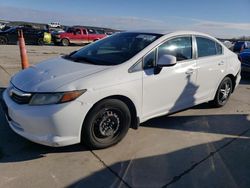 Salvage cars for sale from Copart Grand Prairie, TX: 2012 Honda Civic LX