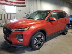 Salvage cars for sale at Franklin, WI auction: 2020 Hyundai Santa FE Limited