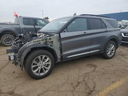 Salvage cars for sale from Copart Woodhaven, MI: 2022 Ford Explorer XLT