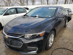 Chevrolet salvage cars for sale: 2018 Chevrolet Malibu LS