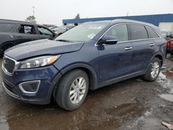 Salvage cars for sale at Woodhaven, MI auction: 2018 KIA Sorento LX