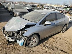 Chevrolet Cruze LS salvage cars for sale: 2018 Chevrolet Cruze LS