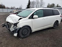 Salvage cars for sale at Bowmanville, ON auction: 2017 Toyota Sienna LE