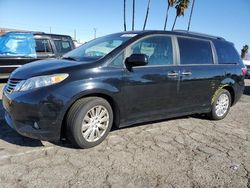 Salvage cars for sale at Van Nuys, CA auction: 2015 Toyota Sienna XLE