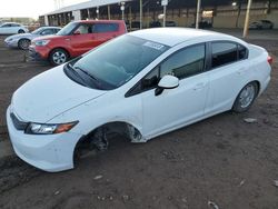 Honda salvage cars for sale: 2012 Honda Civic HF