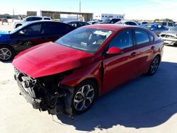 Salvage cars for sale at Grand Prairie, TX auction: 2020 KIA Forte FE