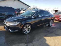 Salvage cars for sale at Pekin, IL auction: 2015 Chrysler 200 Limited