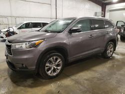 Toyota Highlander salvage cars for sale: 2015 Toyota Highlander XLE