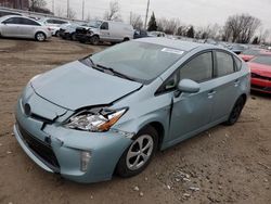 Salvage cars for sale from Copart Lansing, MI: 2015 Toyota Prius