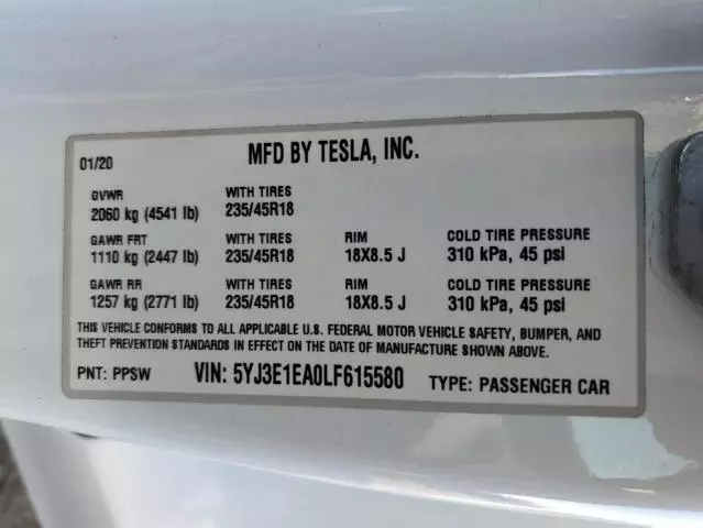 2020 Tesla Model 3