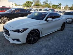 Salvage cars for sale from Copart Opa Locka, FL: 2018 Infiniti Q60 Luxe 300
