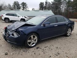 Salvage cars for sale at West Warren, MA auction: 2012 Chevrolet Malibu 1LT