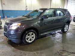 Salvage cars for sale from Copart Woodhaven, MI: 2016 Chevrolet Equinox LS