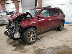 Salvage cars for sale at Lansing, MI auction: 2016 GMC Acadia SLT-1