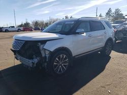 Salvage cars for sale at Denver, CO auction: 2018 Ford Explorer Platinum