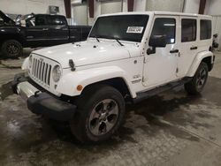 Salvage cars for sale at Avon, MN auction: 2017 Jeep Wrangler Unlimited Sahara