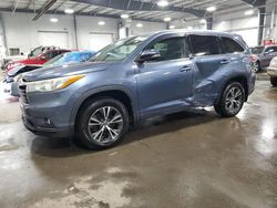 Salvage cars for sale at Ham Lake, MN auction: 2016 Toyota Highlander XLE