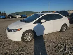 Salvage cars for sale at Tifton, GA auction: 2012 Honda Civic LX