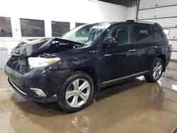 Salvage cars for sale from Copart Blaine, MN: 2012 Toyota Highlander Limited