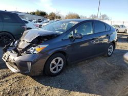 Salvage cars for sale at Sacramento, CA auction: 2015 Toyota Prius