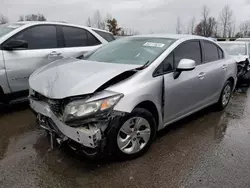 Salvage cars for sale from Copart Portland, OR: 2013 Honda Civic LX