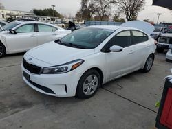 Salvage cars for sale at Sacramento, CA auction: 2018 KIA Forte LX