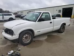 Salvage trucks for sale at Gaston, SC auction: 2001 Chevrolet S Truck S10