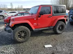 Jeep salvage cars for sale: 2011 Jeep Wrangler Sahara