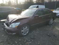 Salvage cars for sale at Waldorf, MD auction: 2004 Lexus LS 430