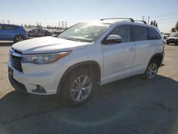 Salvage cars for sale from Copart Rancho Cucamonga, CA: 2015 Toyota Highlander LE