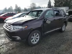 Vehiculos salvage en venta de Copart Graham, WA: 2012 Toyota Highlander Base