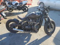 Salvage motorcycles for sale at San Diego, CA auction: 2019 Triumph Bonneville Bobber Black