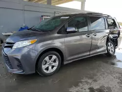 Salvage cars for sale at West Palm Beach, FL auction: 2018 Toyota Sienna LE