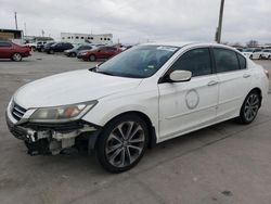 Salvage cars for sale from Copart Grand Prairie, TX: 2015 Honda Accord Sport