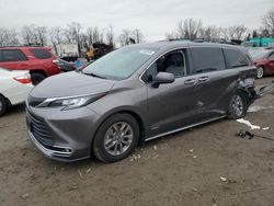 Salvage cars for sale at Baltimore, MD auction: 2021 Toyota Sienna XLE