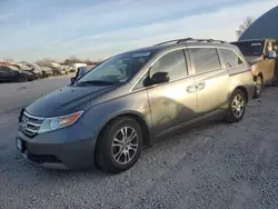 Salvage cars for sale at Wichita, KS auction: 2011 Honda Odyssey EXL