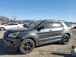 Salvage cars for sale at Des Moines, IA auction: 2018 Ford Explorer XLT